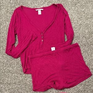 Victorias Secret Ribbed Matching Sleep Pajama Set